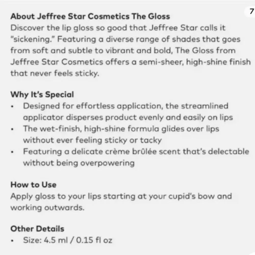 Jeffree Star Cosmetics The Gloss in Untouchable NEW